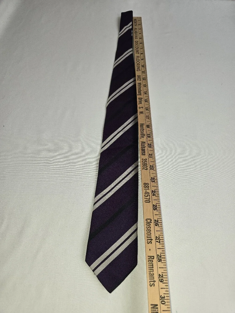 Seward & Stearn London The English Silk Tie Striped Purple Men's Neck tie